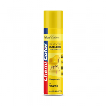 TINTA SPRAY USO GERAL 400ML AMARELO CHEMI COLOR