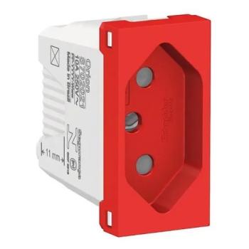 TOMADA FÊMEA NEREYA 2P+T 10A 250V VERMELHO