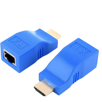 PAR CONVERSOR EXTENSOR HDMI 3D 30 METROS VIA 1 CABO DE REDE RJ45 CAT5E/6