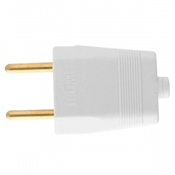 PLUGUE MACHO 2P 10A CINZA ILUMI