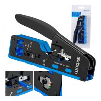 ALICATE CAT7 EZ CRIMPAGEM VAZADO RJ45/RJ11/12 PROFISSIONAL