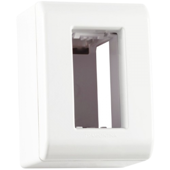 CAIXA DE SOBREPOR + TAMPA 1 POSTO EM TERMOPLASTICO LIZFLEX BRANCO TRAMONTINA