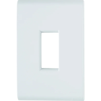 PLACA + SUPORTE 4X2 EM TERMOPLASTICO 1 POSTO VERTICAL LINHA LIZ BRANCA TRAMONTINA
