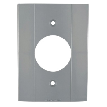 TAMPA 4X2 1 POSTO REDONDO EM TERMOPLASTICO CINZA ESCURO LINHA PLASTIBOX TRAMONTINA