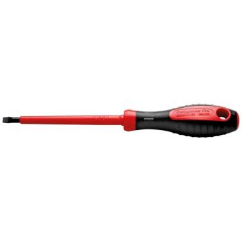 CHAVE FENDA IEC PONTA CHATA 1/4X6, HASTE ACO CROMO VANADIO ISOLADA, CABO DUPLA INJECAO TRAMONTINA