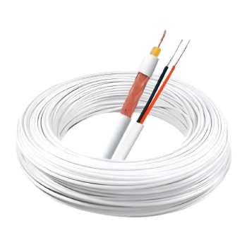 CABO COAXIAL SLIM 85% DUPLA BLINDAGEM + BIPOLAR LIGA DE COBRE 24AWG BR TELECAM CAIXA C/100M