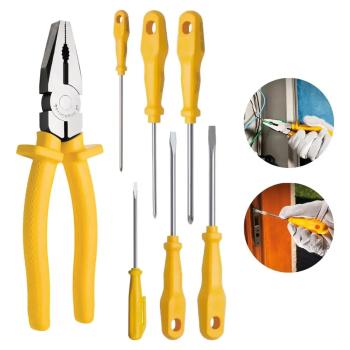 KIT DE DUAS FERRAMENTAS - COM1 ALICATE 8 + 1 CHAVE DE FENDA PONTA CHATA 1/8X3 TRAMONTINA