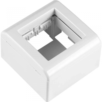 CAIXA DE SOBREPOR + TAMPA 2 POSTOS LINHA LIZFLEX BRANCO TRAMONTINA