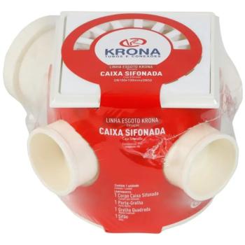 CAIXA SIFONADA QUADRADA BR 100X100X50 N5 3E HIDRAULICA KRONA