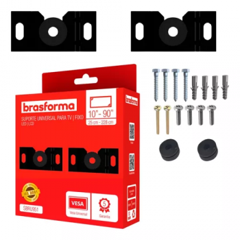 SUPORTE P/TV LCD PLASMA E LED UNIVERSAL 10-90“ BRASFORMA