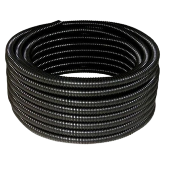 MANGUEIRA HIPERFLEX CORRUGADA EMBORRACHADA PRETO ANTI-CHAMA 1.1/2“ X 25mt