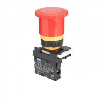 BOTÃO DE EMERGENCIA COGUMELO LONGO 1NF PUXAR PARA SOLTAR VERMELHO MARGIRIUS