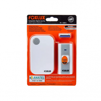 CAMPAINHA SEM FIO BIVOLT FOXLUX