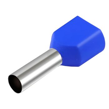 TERMINAL TUBULAR DUPLO 2,5MM AZUL C10 TE2510 ELETROKIT