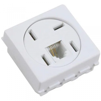 TOMADA PARA TELEFONE - TIPO: MODULAR 4 VIAS RJ11; PADRAO: AMERICANO