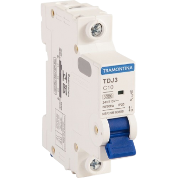 MINIDISJUNTOR MONOPOLAR TDJ3-1C10 1P 10A 3KA TRAMONTINA