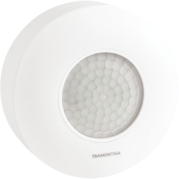 SENSOR DE PRESENCA TETO 360 BIVOLT DE SOBREPOR, PRODUZIDO EM TERMOPLASTICO C/ COMP. ELET. TRAMONTINA