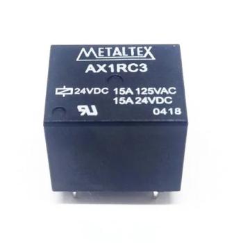 RELE METALTEX AX1RC3 - 24V 15A - 1 CONTATO REVERSIVEL 12492