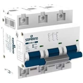 DISJUNTOR TRIPOLAR SHB3-H080 3P 80A 10KA SOPRANO