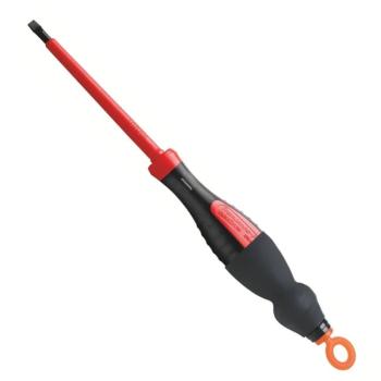 CHAVE FENDA IEC PONTA CHATA 1/4X4, HASTE ACO CROMO VANADIO ISOLADA, CABO DUPLA INJECAO TRAMONTINA