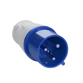 PLUGUE MACHO INDUSTRIAL MOV 16A 3P 200/250V Azul 6H IP44 MARGIRIUS