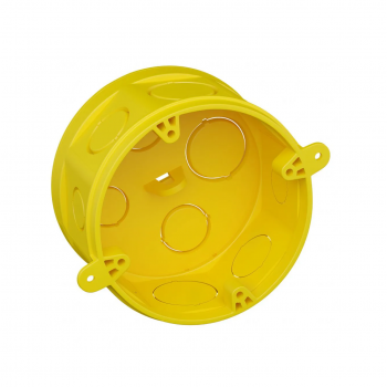 CAIXA LUZ OCTAGONAL PLASTICO AMARELA FORTLEV