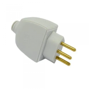 PLUGUE MACHO  2P+T 10A CINZA PIAL