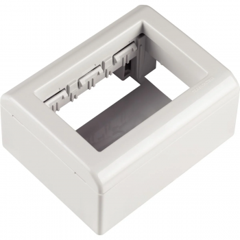 CAIXA DE SOBREPOR + TAMPA 3 POSTOS LINHA LIZFLEX BRANCO TRAMONTINA