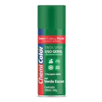 TINTA SPRAY USO GERAL 400ML VERDE ESCURO CHEMI COLOR