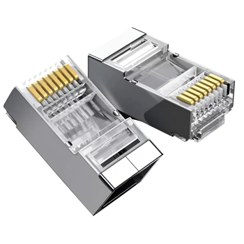 7898535509630 PLUG RJ45-EZ MACHO 8 VIAS 8 CONTATOS CAT.6 BLINDADO SECLAN