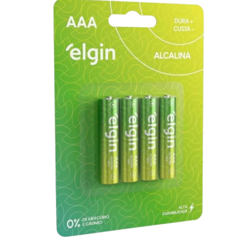 PILHA AAA ALCALINA C/4 ELGIN