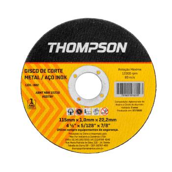DISCO CORTE 4 1/2X1,0INOX THOMPSON
