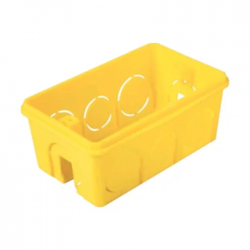 CAIXA LUZ 2x4 PLASTICO AMARELO
