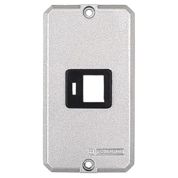 TAMPA 1 POSTO CENTRAL 20x17 RJ45 EM ALUMINIO PARA CONDULETE 1/2 E 3/4 SEM PINTURA TRAMONTINA