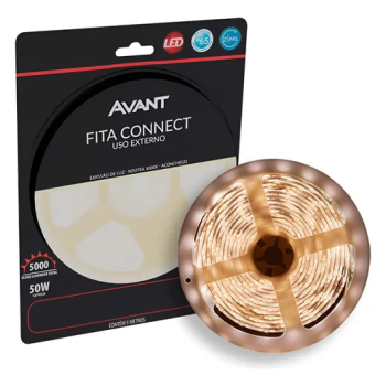 FITA LED EXT CONNECT IP65 10W/M 5M 4000K 127V NEUTRA AVANT