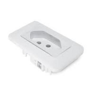 CONJUNTO MINI ESPELHO SÉRIE 10 COM 1 TOMADA NBR BRANCO DUTOTEC
