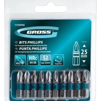 BITS PHILLIPS PH2 ACO RAPIDO 25MM 10PCS GROSS
