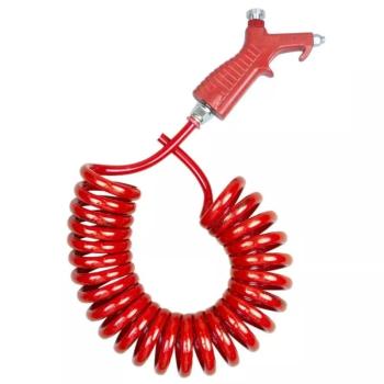 ESPIRAL DE LIMPEZA EM PU 3,2 M NPT PISTOLA BOTAO VERMELHO DYNA TECH