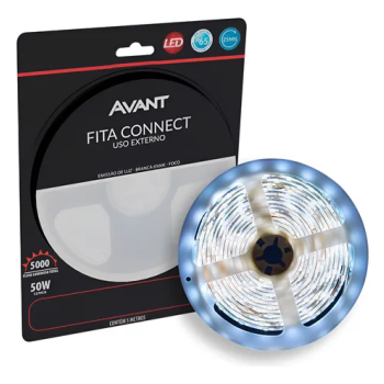 FITA LED EXT CONNECT IP65 10W/M 5M 6500K BRANCA 127V AVANT