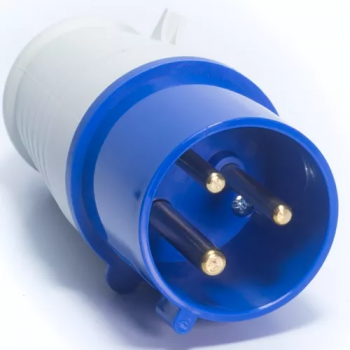 PLUGUE MACHO INDUDSTRIAL MOV 32A 3P 200/250V Azul 6H IP44 MARGIRIUS