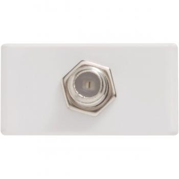 TOMADA TV SAT COM COMPONENTES METALICOS SISTEMA MODULAR BRANCO TRAMONTINA