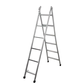 ESCADA DE AÇO GALVANIZADO PROFISSIONAL 3 EM 1 COM 06 DEGRAUS
