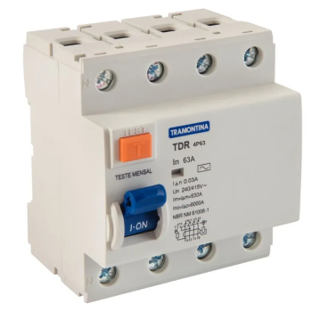 INTERRUPTOR DIFERENCIAL RESIDUAL TDR-4P 63 CLASSE AC 3P+N 63A 30MA 6KA