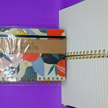 Caderno A5 Espiral Capa Dura Pautado 120Fls