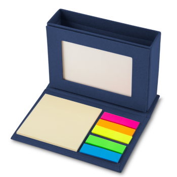 MINI-CADERNO C/ PORTA FOTOS AZUL BL032