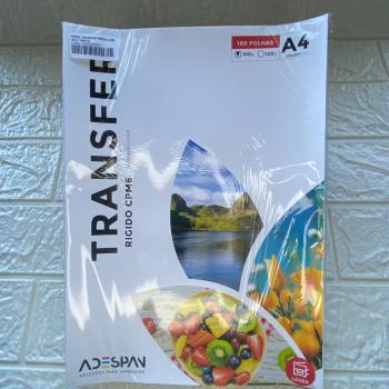 PAPEL TRANSFER RIGIDO 100G A4 C/ 100FLS