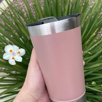 COPO TERMICO 473ml C/ TAMPA E ABRIDOR EM AÇO INOX - NUDE