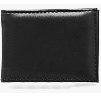 CARTEIRA MASCULINA PORTA CARTAO COURO ECOLOGICO - PRETO