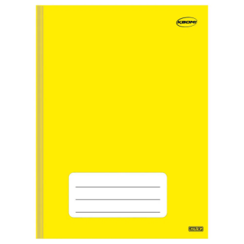 CADERNO BROCHURA 1/4 CD.96FLS AMARELO