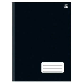 CADERNO BROCHURAO 96FLS LISO PRETO - SD